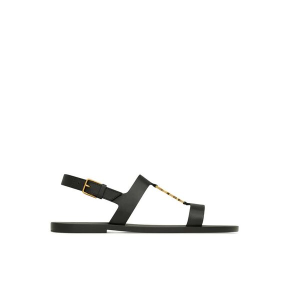 Saint Laurent Men Cassandre Sandals In Smooth Leather - Picture 1 of 3